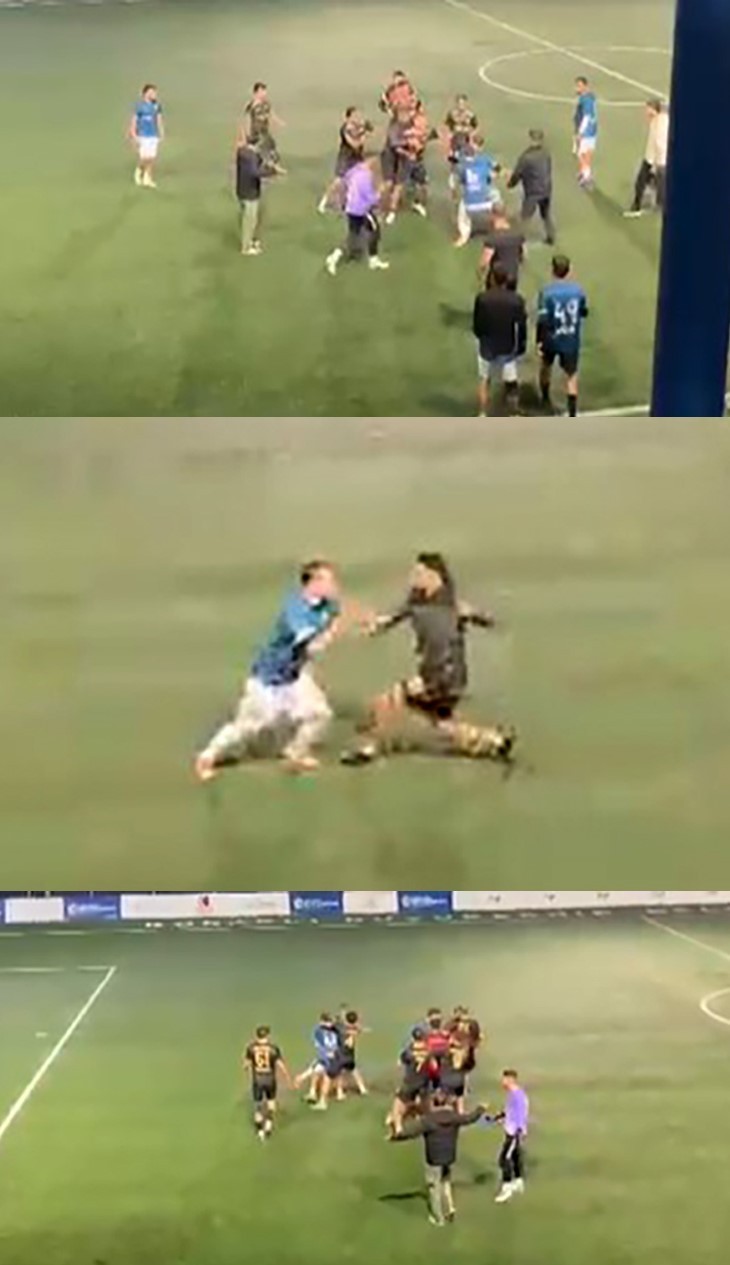 İzmit'te Mehmet Ali Paşa Mahallesi Doğukışla Parkı'nda düzenlenen bir halı saha maçında, oyuncular arasında çıkan...