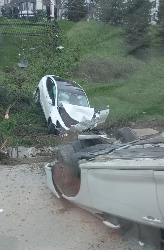 İzmit’te Tesla Kontrolden Çıktı: Otopark Savaş Alanına Döndü