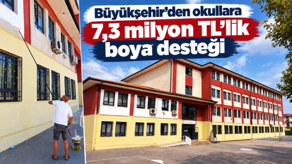 Büyükşehir'den okullara 7,3 milyon TL'lik boya desteği