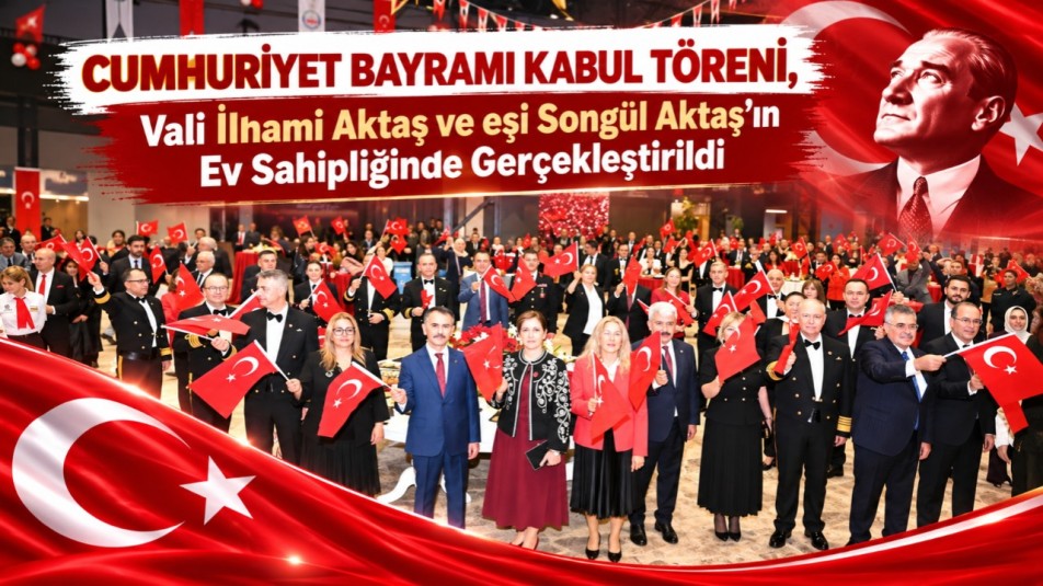 Cumhuriyet Bayramı Kabul Töreni, Vali İlhami Aktaş ve eşi Songül Aktaş'ın Ev Sahipliğinde Gerçekleştirildi