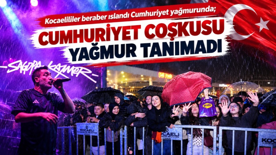 Cumhuriyet coşkusu yağmur tanımadı