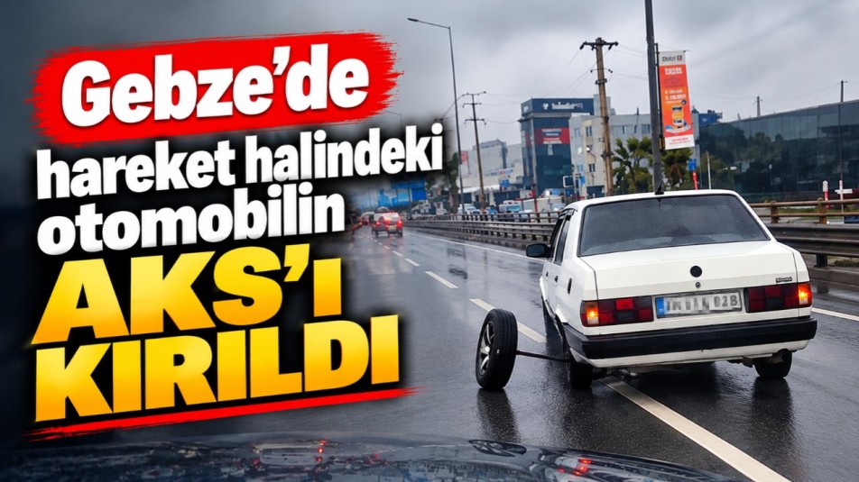 Gebze'de hareket halindeki otomobilin AKS'ı kırıldı