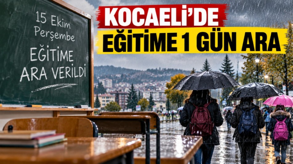 Kocaeli'de eğitime 1 gün ara verildi