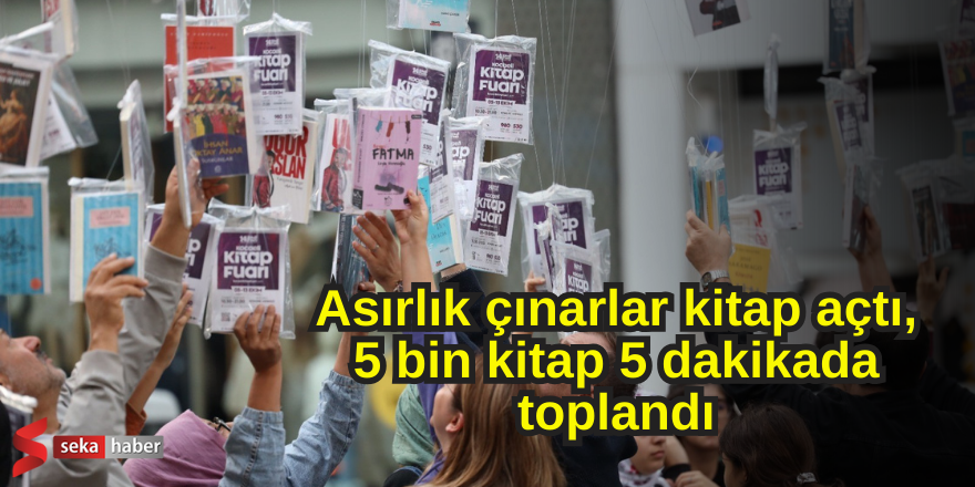 Asırlık çınarlar kitap açtı, 5 bin kitap 5 dakikada toplandı