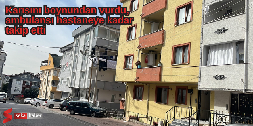  Karısını boynundan vurdu, ambulansı hastaneye kadar takip etti