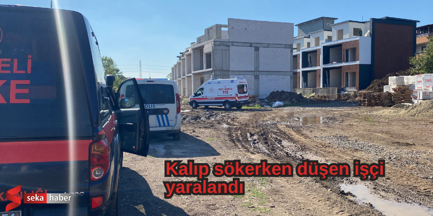  Kalıp sökerken düşen işçi yaralandı