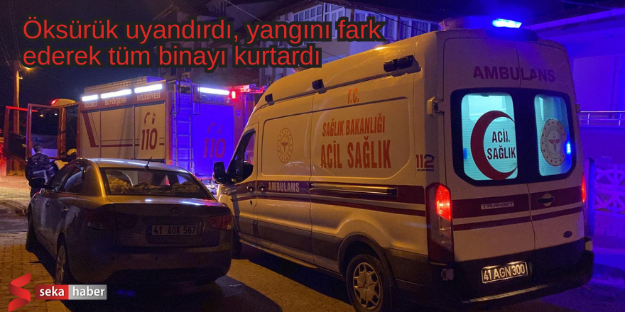 Öksürük uyandırdı, yangını fark ederek tüm binayı kurtardı