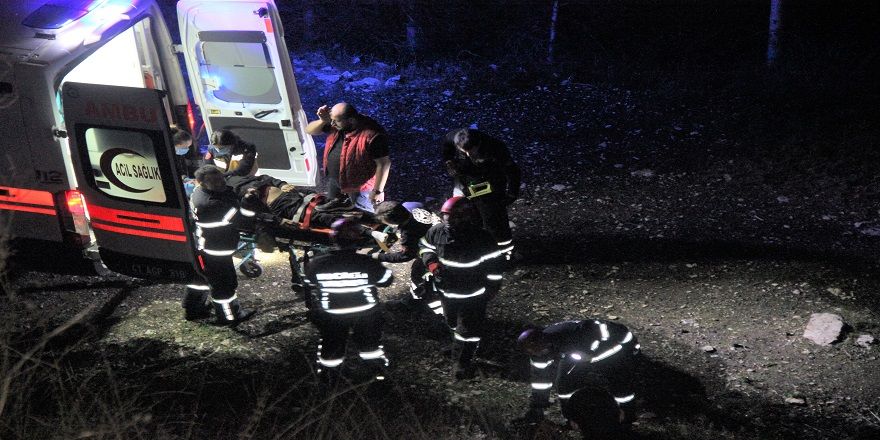 İzmit'te uçurumdan düşerek yaralanan vatandaşı itfaiye ekipleri kurtardı